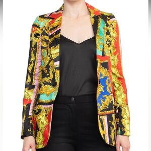 Industry- NWT Notched Collar Multi Color Printed Blazer Jacket